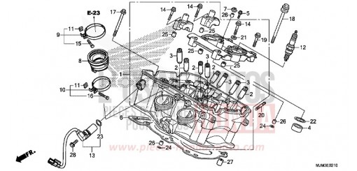 CYLINDER HEAD (REAR) VFR800FE de 2014